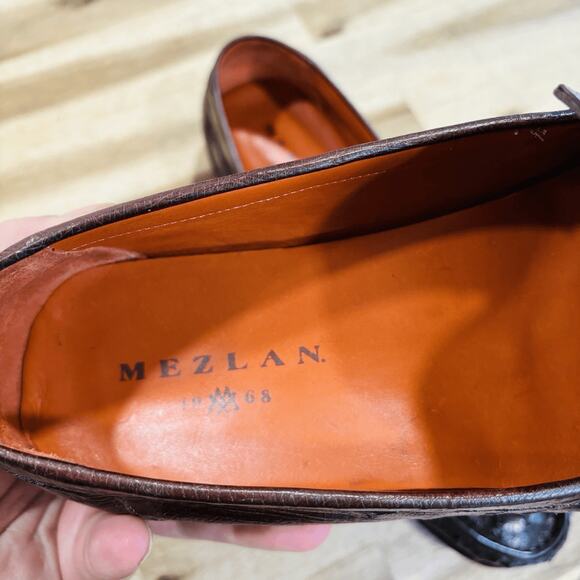 Mezlan Slip On Loafers Dress Shoe in Cognac Brown with New Handmade Soles